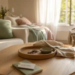 Comment se sentir bien chez soi : salon ordonné, air sain et coin calme près d’une fenêtre