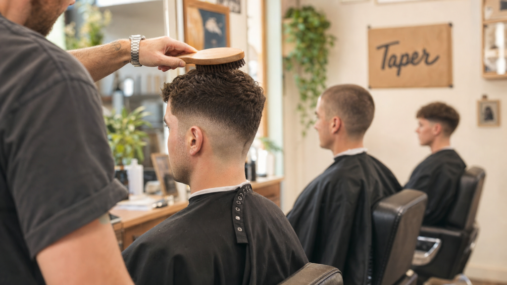 Coupe homme tendance : taper vs buzz cut en salon de coiffure