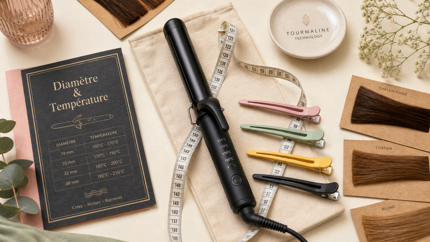 Fer bouclant : diamètre et température pour boucles