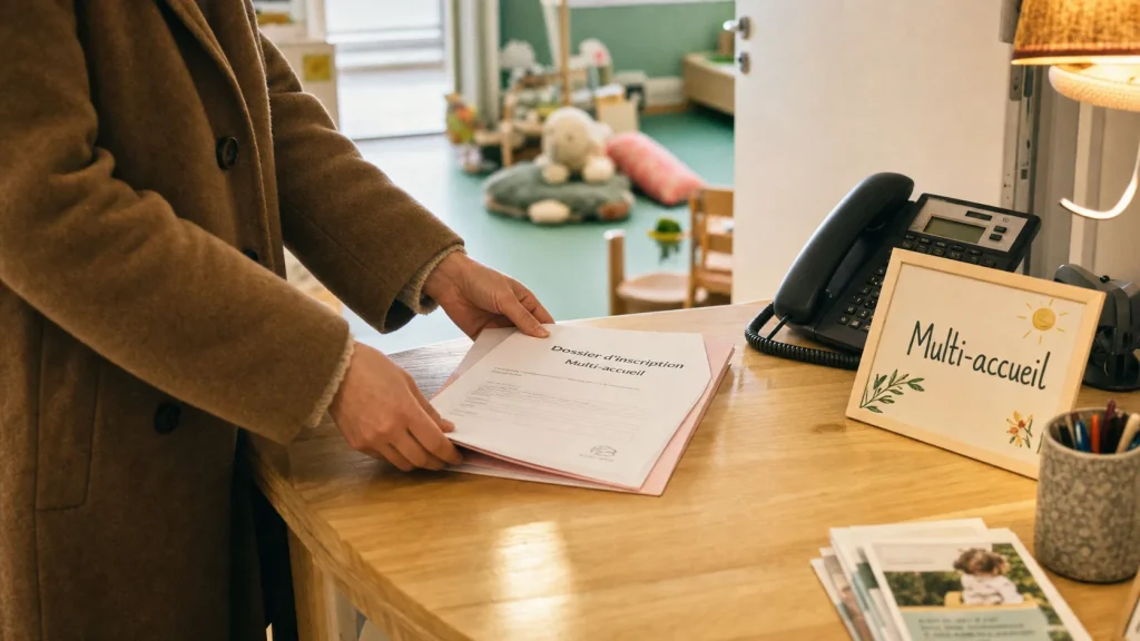 Multi accueil autour de moi : parent dépose un dossier d’inscription, horaires