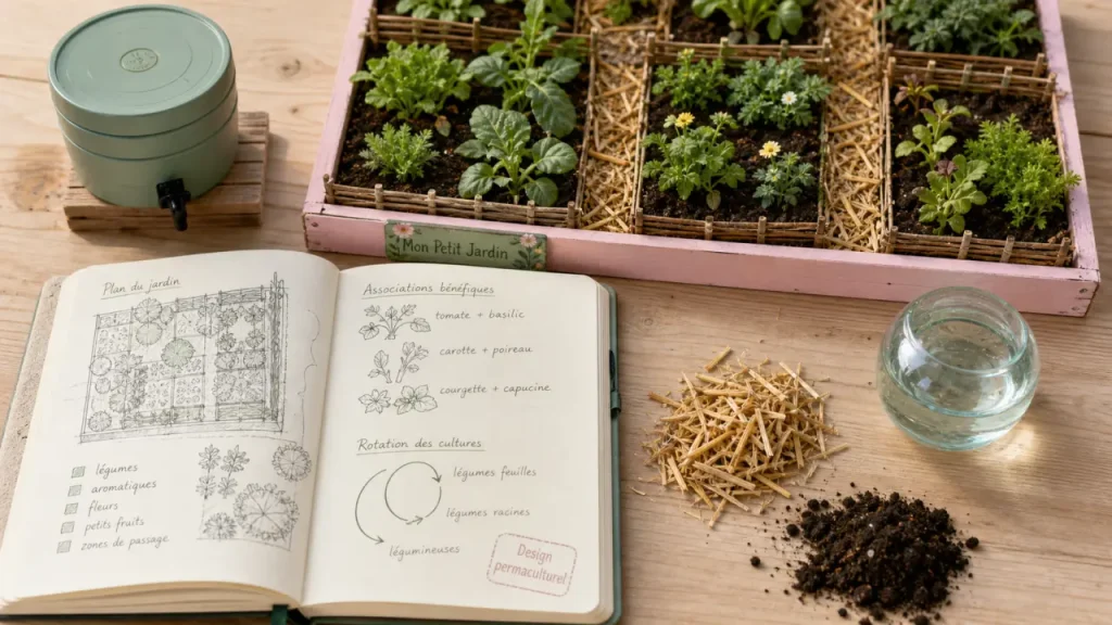 Permaculture au potager : observer le terrain, associer les plantes et garder un sol couvert