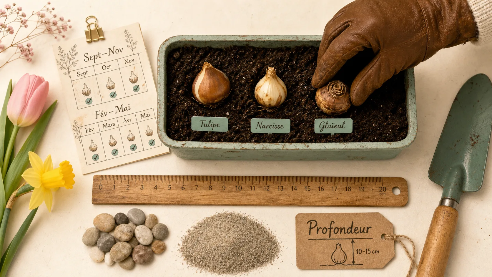 Quand planter bulbes : repères Septembre-Novembre pour bulbes de printemps