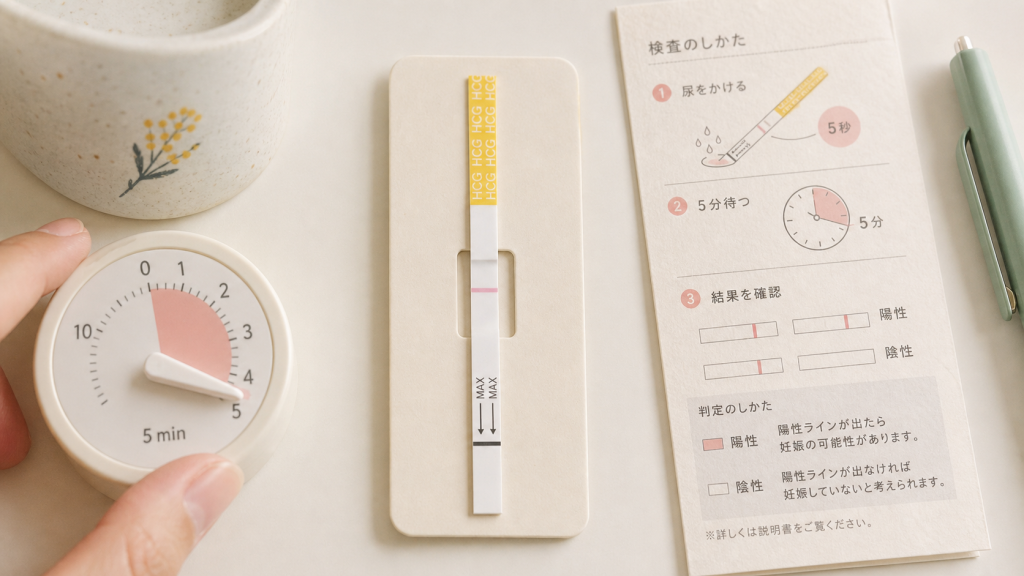 Teste de grossesse positif faible : ligne pâle visible et hCG