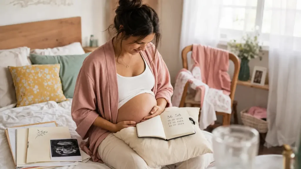 34 semaines de grossesse : bébé presque à terme, corps lourd et signes à surveiller