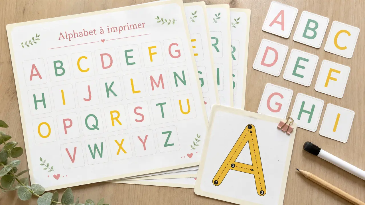 Alphabet imprimable A4 : 4 styles