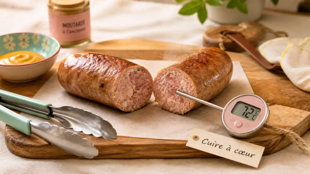 Andouillette pendant la grossesse : seulement bien cuite à cœur, chaude et fraîche