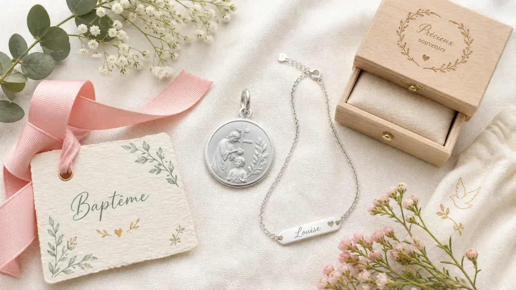 Cadeau de baptême pour garçon : éviter le doublon entre médaille, gourmette et souvenir personnalisé