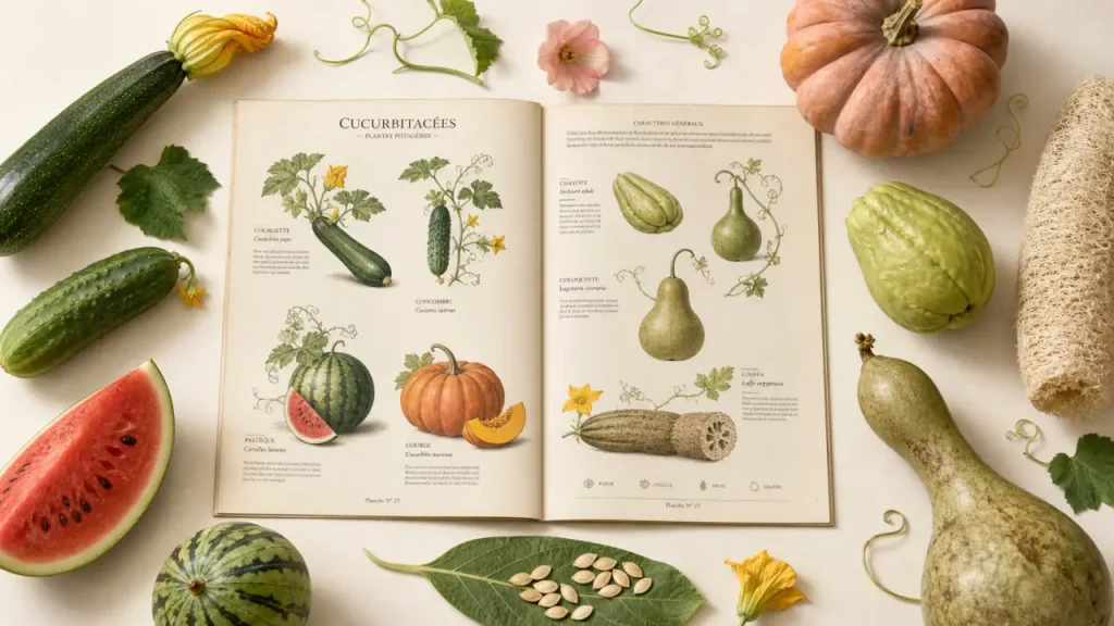 Cucurbitacées : genres botaniques, noms scientifiques et usages