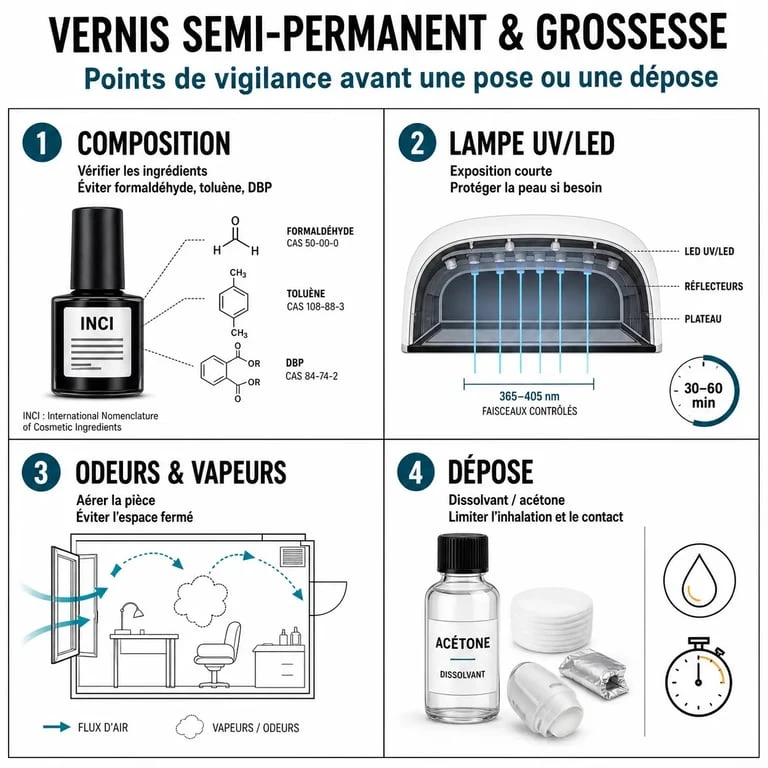 Semi.permanent enceinte : illustration des principaux points de vigilance pendant la grossesse