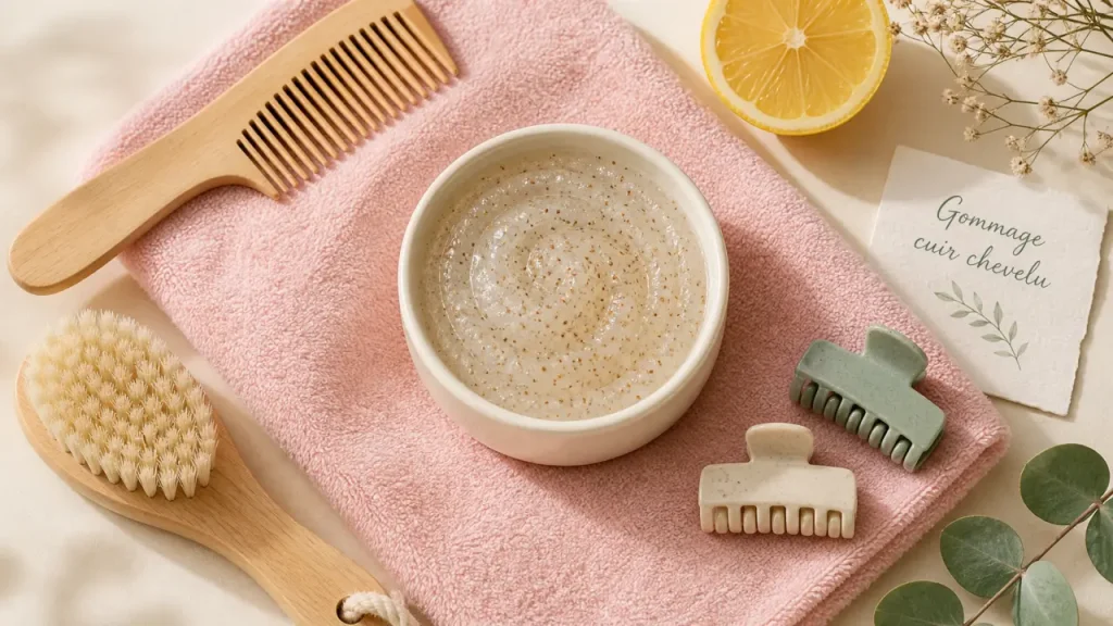 Gommage cheveux : le massage qui allège sans agresser le cuir chevelu