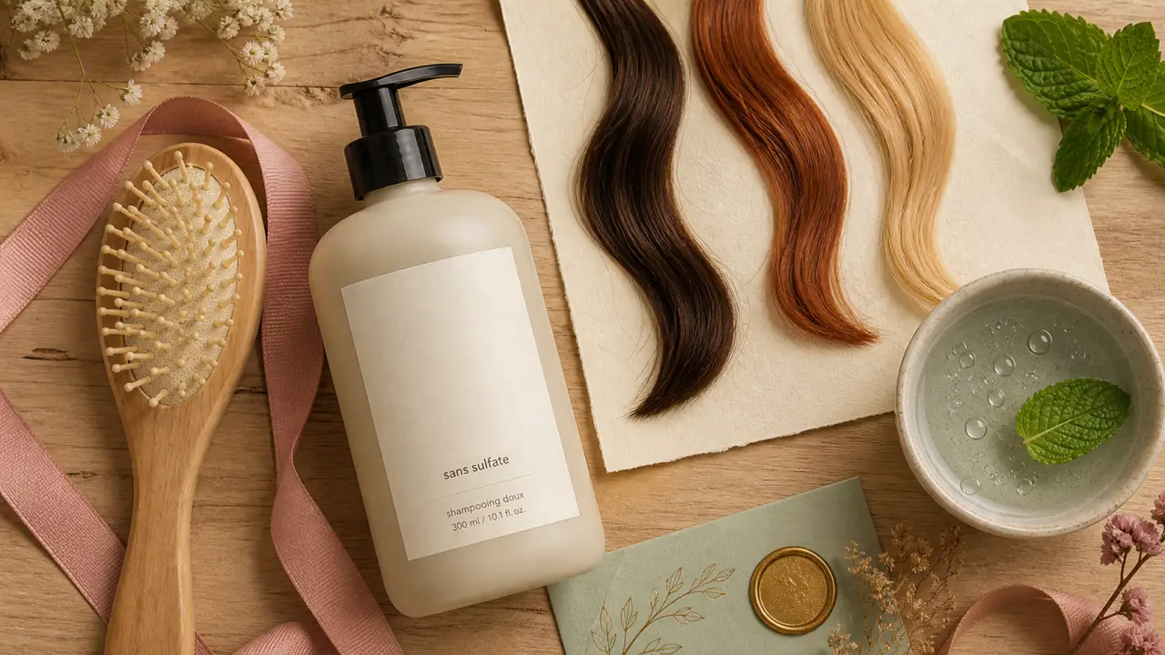 Shampoing cheveux colorés sans sulfate pour éclat et douceur
