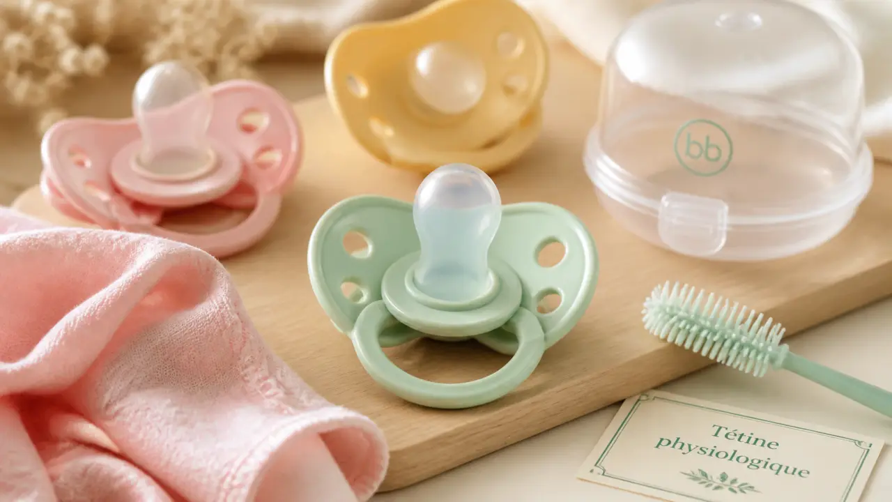 Tetine physiologique bebe asymétrique, collerette aérée et trous visibles