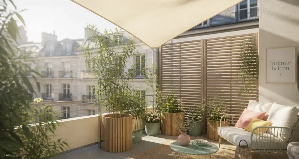 Terrasse en ville sans vis-à-vis : filtrer les regards sans finir en bunker