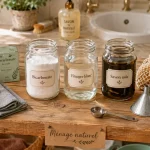 Mon ménage naturel com : bocaux bicarbonate, vinaigre blanc et savon noir