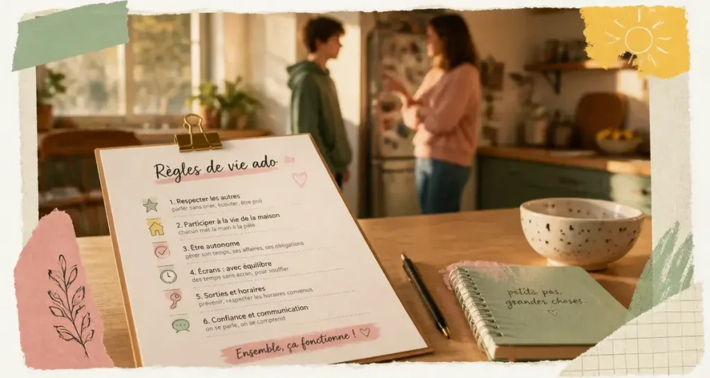 Règles de vie pour ado : 5 piliers pour un contrat familial efficace et personnalisable