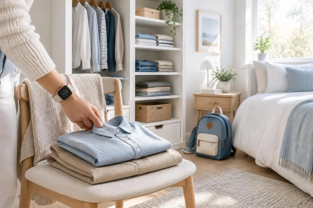 S&rsquo;habiller rapidement le matin quand on est parent : 5 leviers pour une tenue simple et stylée