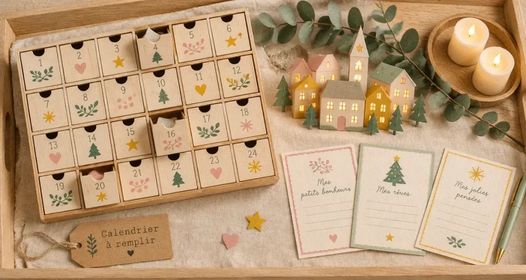 Un calendrier de l’Avent déco transforme la pièce, à condition de choisir le bon format